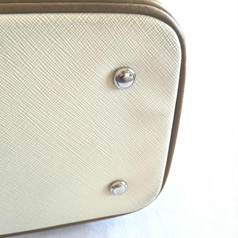 New! Tumi Verona Double Zip Satchel Villa Bag Purse SAND COATED Twill - Picture 8 of 14